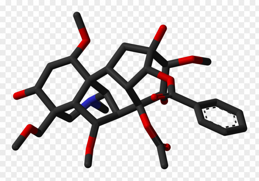 3d Sticker Aconitine Wolf's Bane Molecule Pseudoalcaloide Sodium Channel PNG