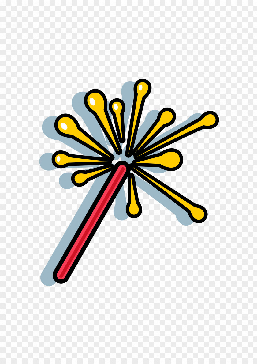 Cartoon Fireworks Celebration Essential Clip Art PNG