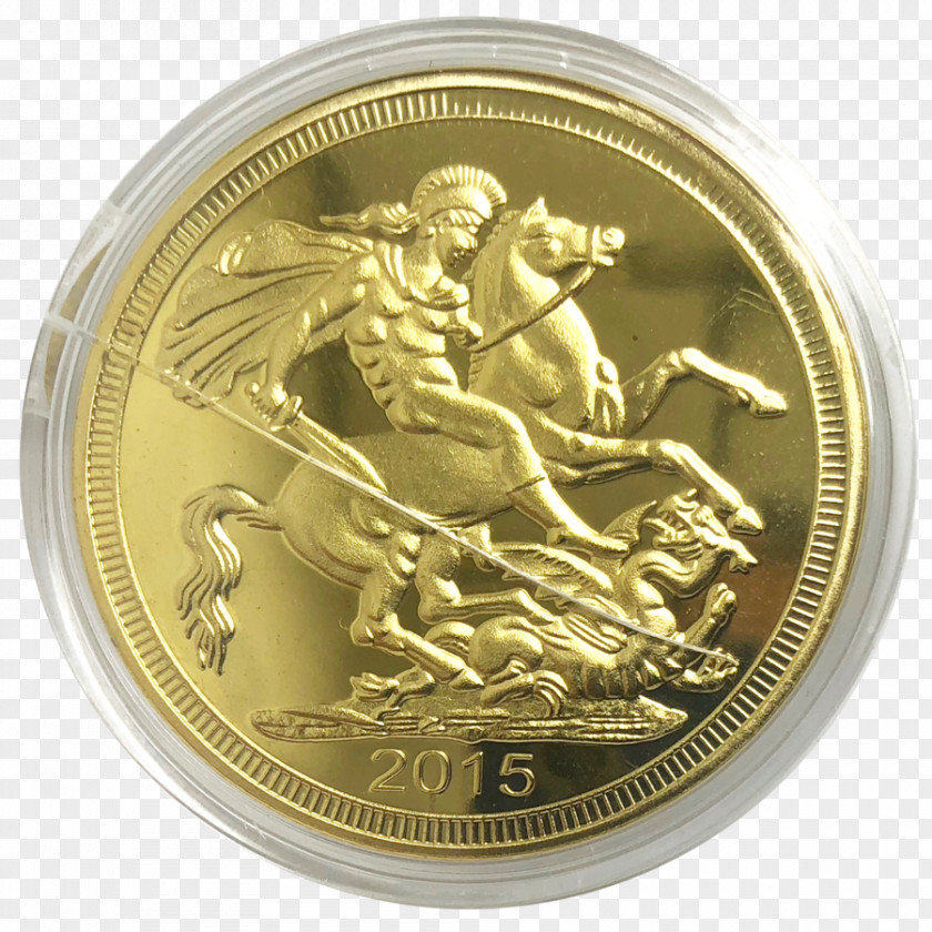 Coin Two Pounds Gold Pound Sterling Medal PNG