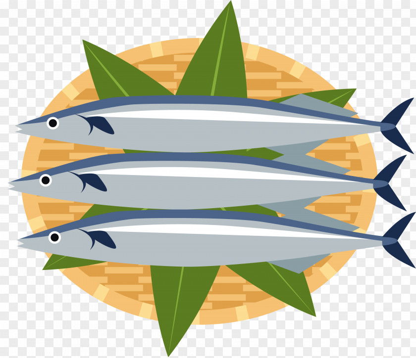 Pacific Saury Illustration Seasonal Food Tondabayashi PNG