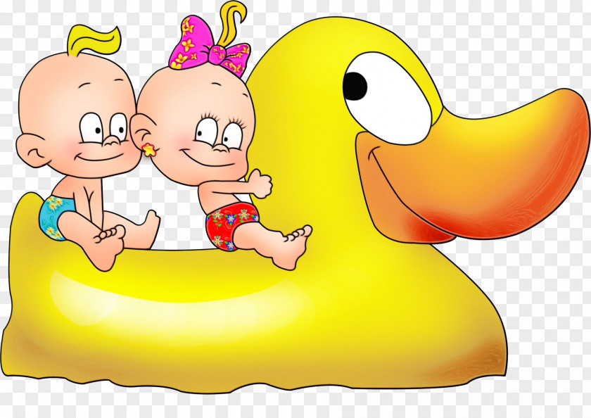 Toy Child Cartoon Clip Art Yellow Sharing Rubber Ducky PNG