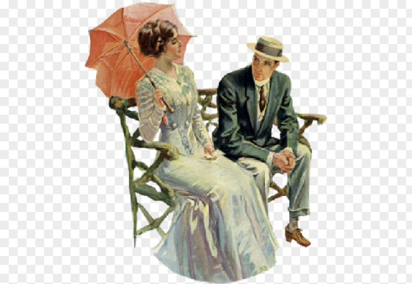 Vintage Clothing Couple Woman PNG