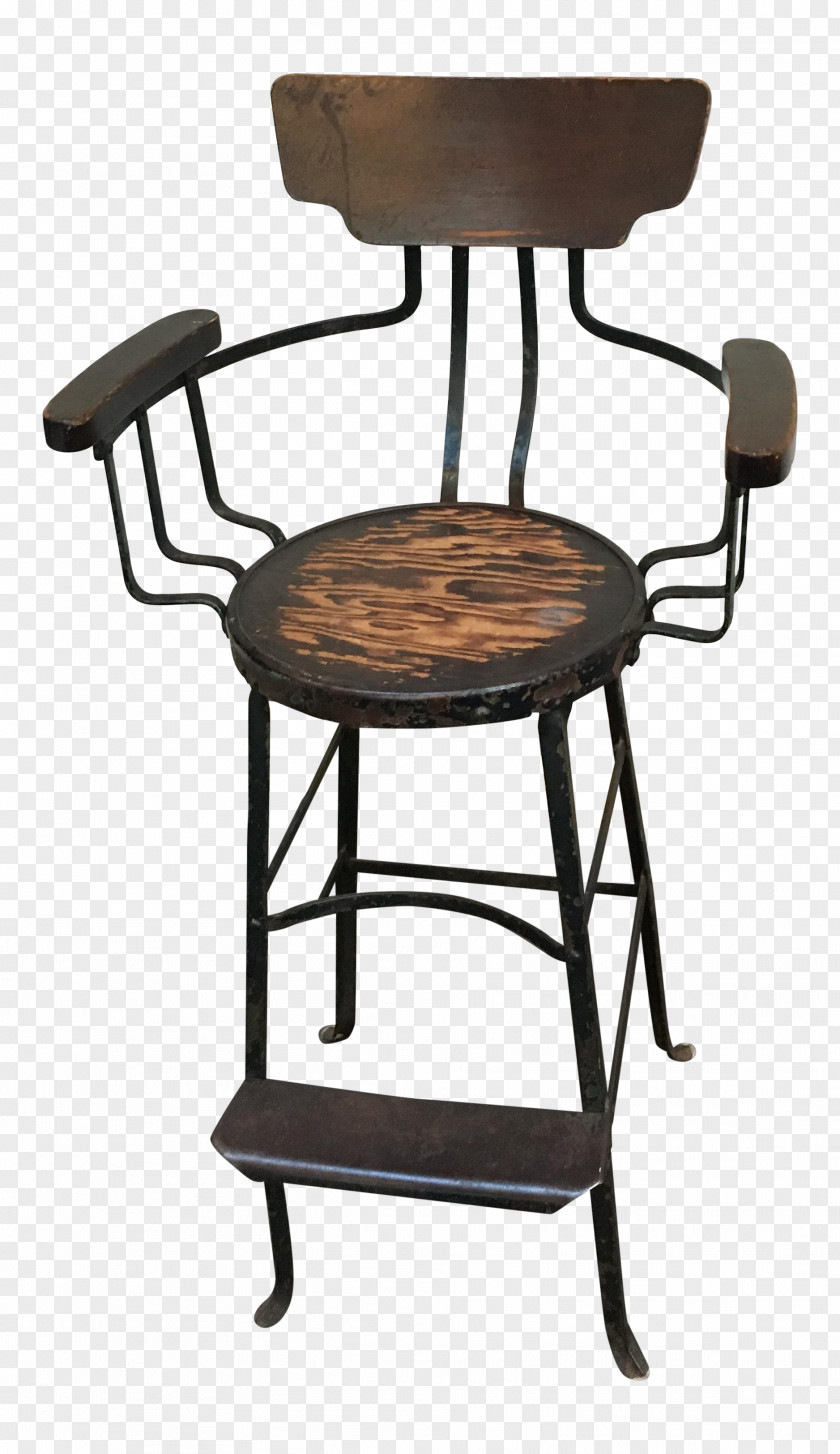 Iron Stool Bar Table Chair Armrest Product Design PNG