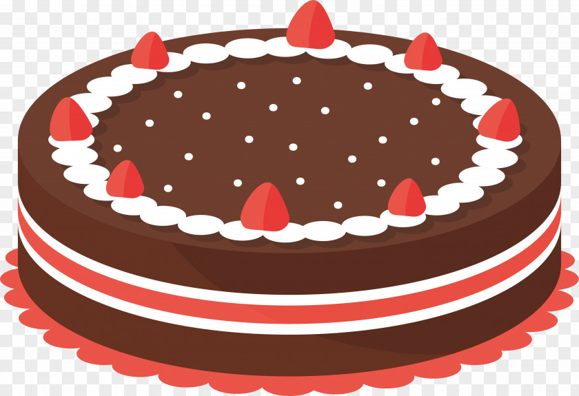 Round Chocolate Cake Tiramisu Torte PNG