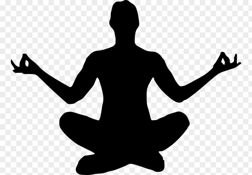 Yoga Silhouette Lotus Position Asana PNG