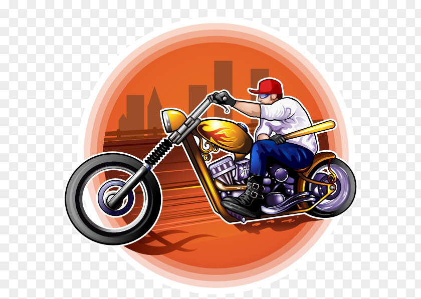 Baseball Vector Man Riding A Motorcycle Cartoon Harley-Davidson PNG