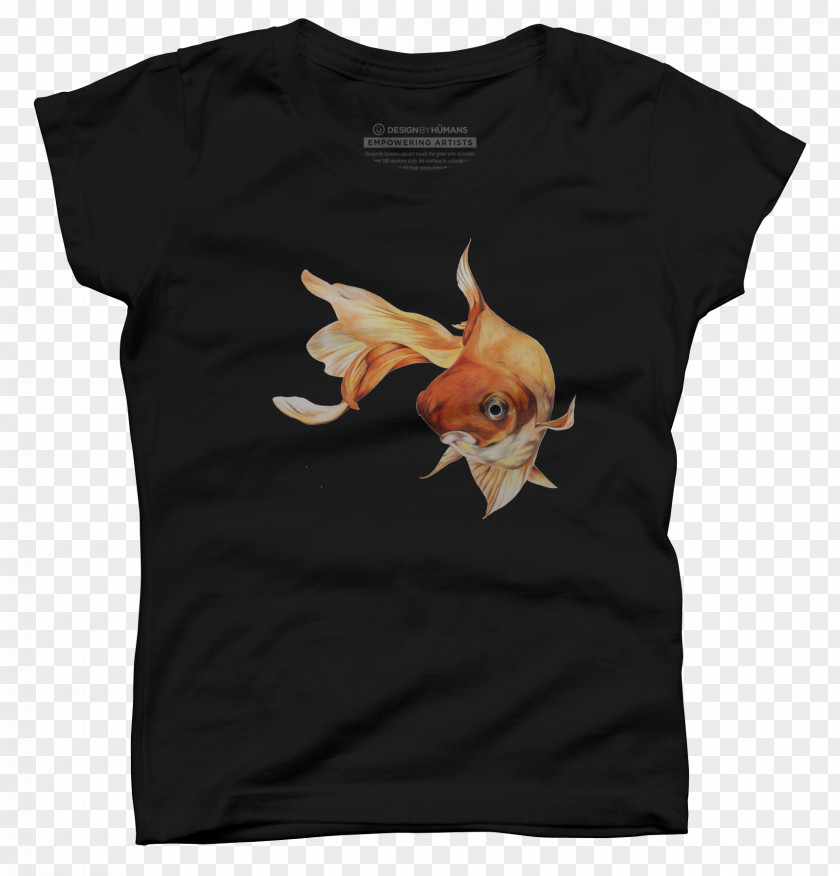 Goldfish T-shirt Clothing Sleeve Neck Black M PNG