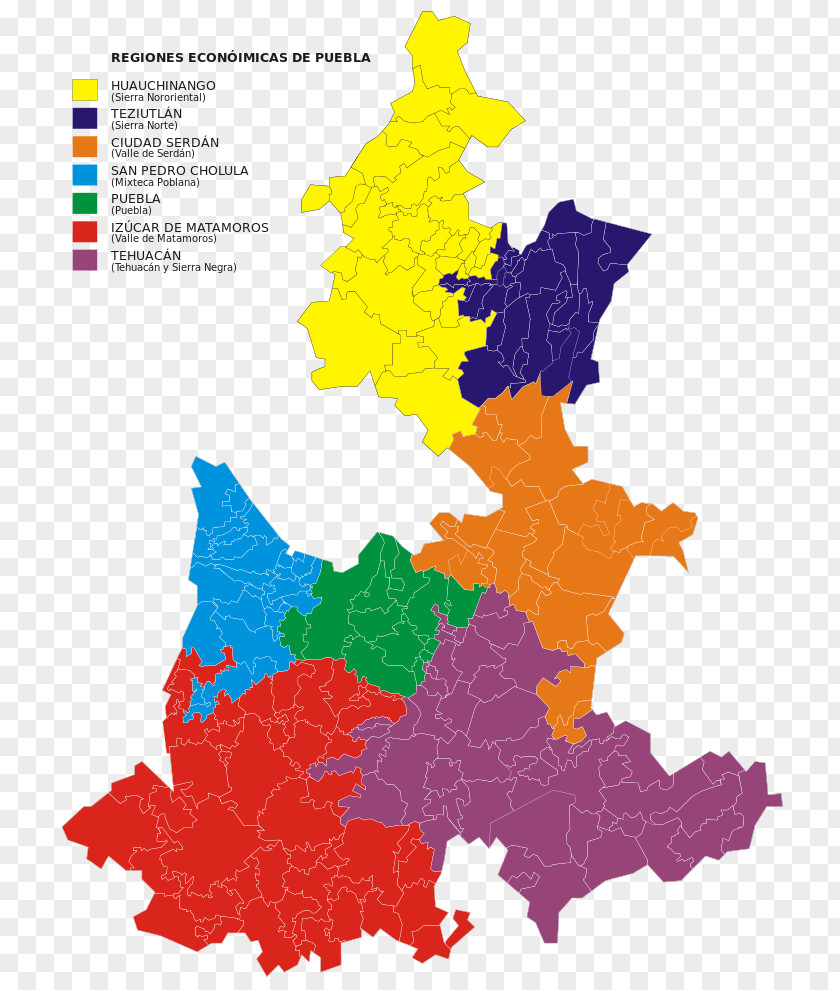 Puebla Pantepec, Map Regiones De PNG