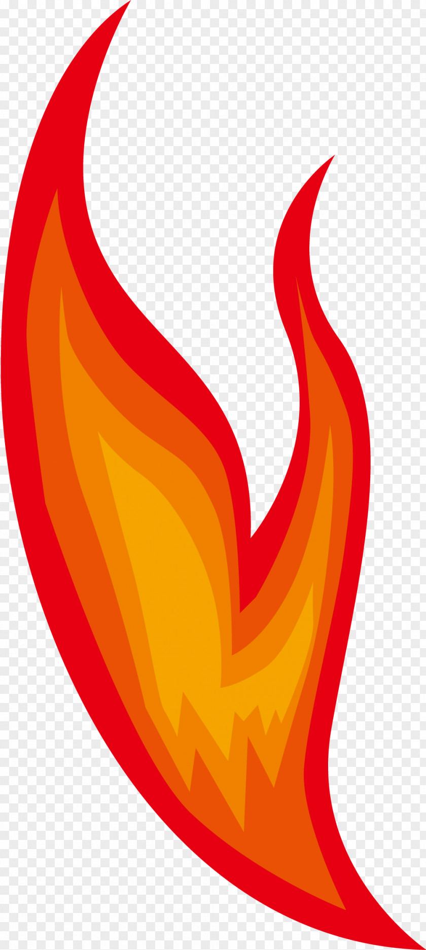 Hand Painted Red Flame Clip Art PNG