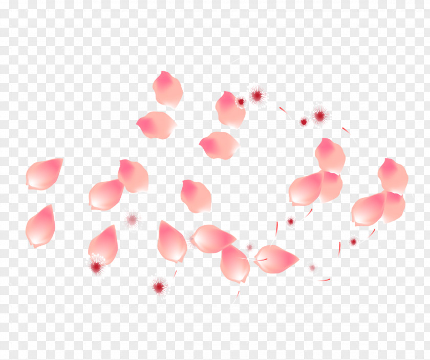 Pink Petals Falling Petal PNG