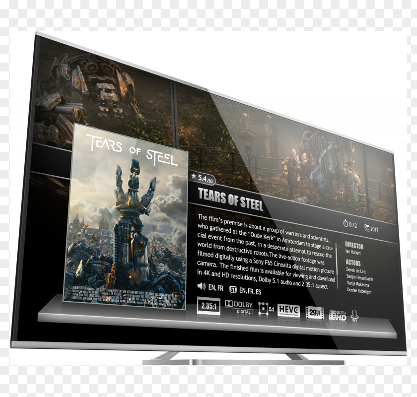 Tears Of Steel 4K Resolution Multimedia Chromecast Television Media Player PNG