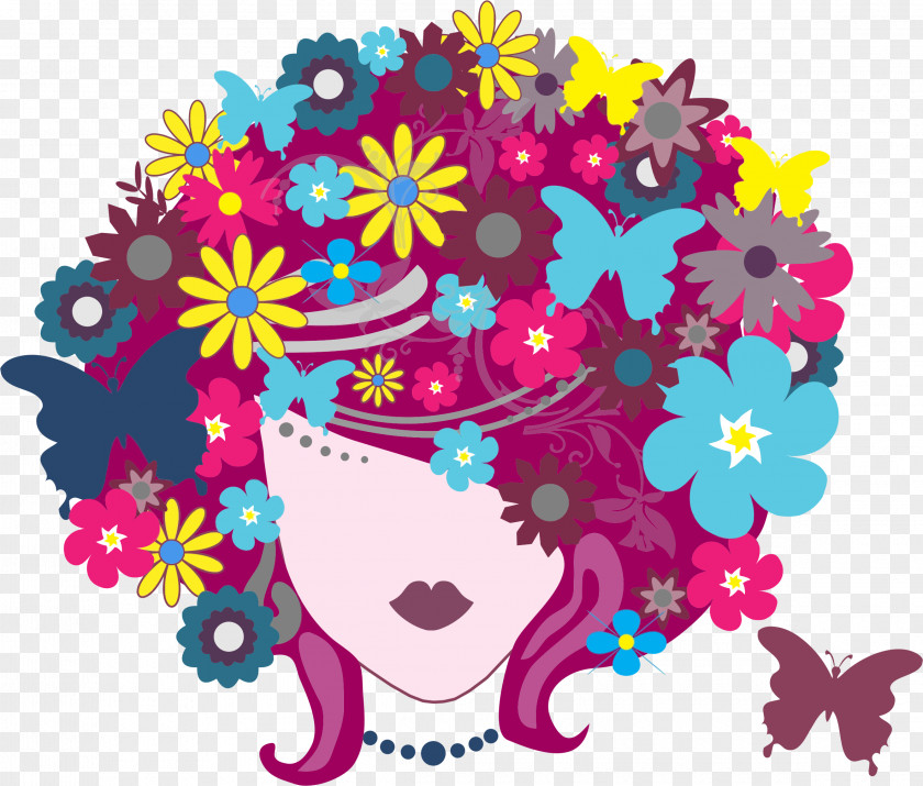 Women Hair Woman Flower Clip Art PNG