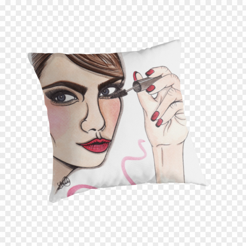 Cara Delevingne Throw Pillows Cushion Textile Rectangle PNG