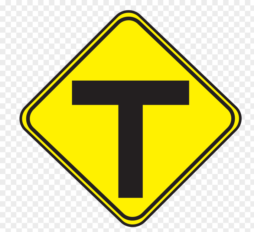 Common Traffic Signs Symbols Sign Intersection Three-way Junction Road Warning PNG