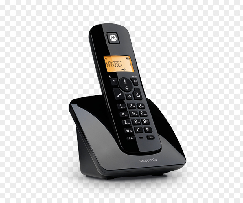 Cordless Telephone Digital Enhanced Telecommunications Home & Business Phones Wireless Phone Motorola C1001 PNG