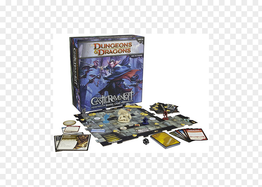 Dungeons And Dragons Dice & Castle Ravenloft Board Game PNG