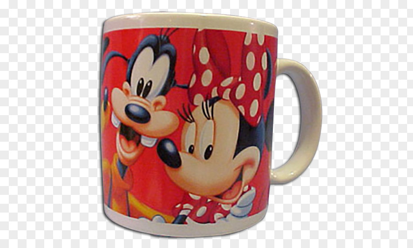 Mickey Mouse Coffee Cup Goofy Minnie Pluto PNG