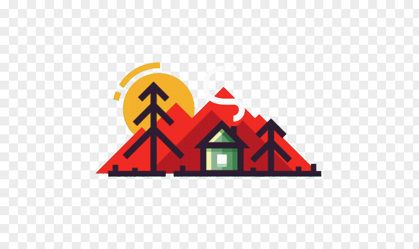 Mountains And Red Minimalist House Motion Graphic Design Animation Graphics Behance PNG
