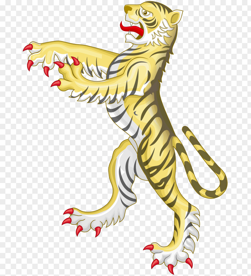 Tiger Heraldry Coat Of Arms Crest Supporter PNG