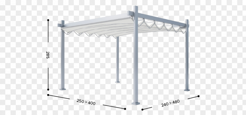 White Pergola Roof Patent System Drain PNG
