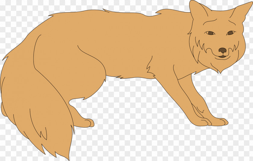Yellow Fox Dog Clip Art PNG