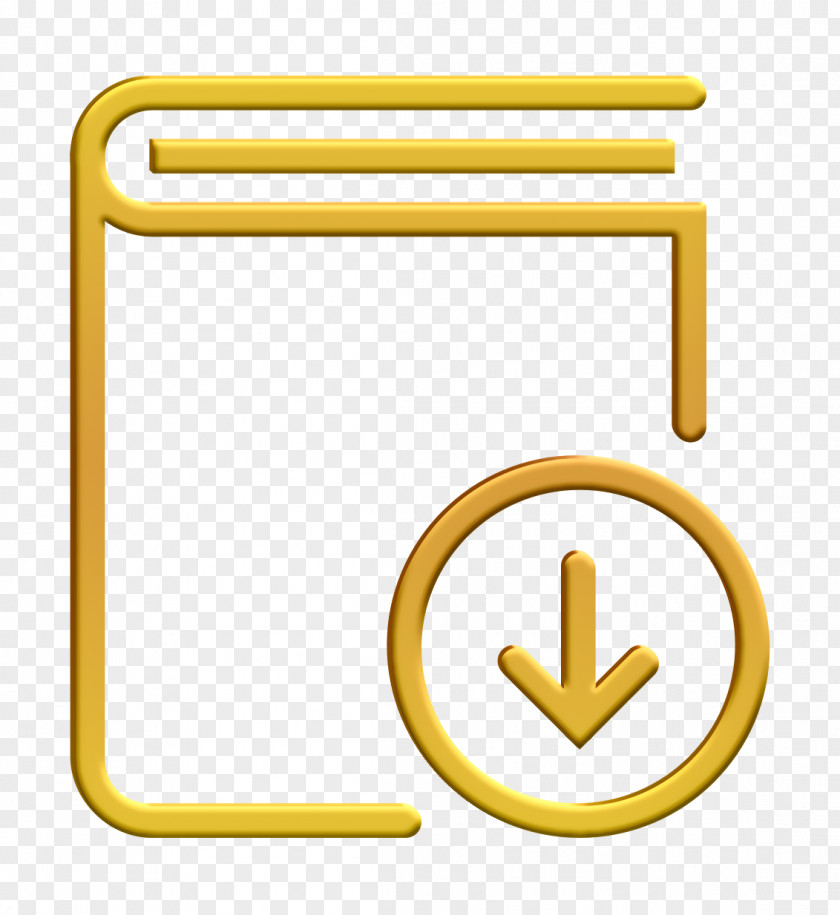 Yellow Streamline Icon Book Dowload PNG