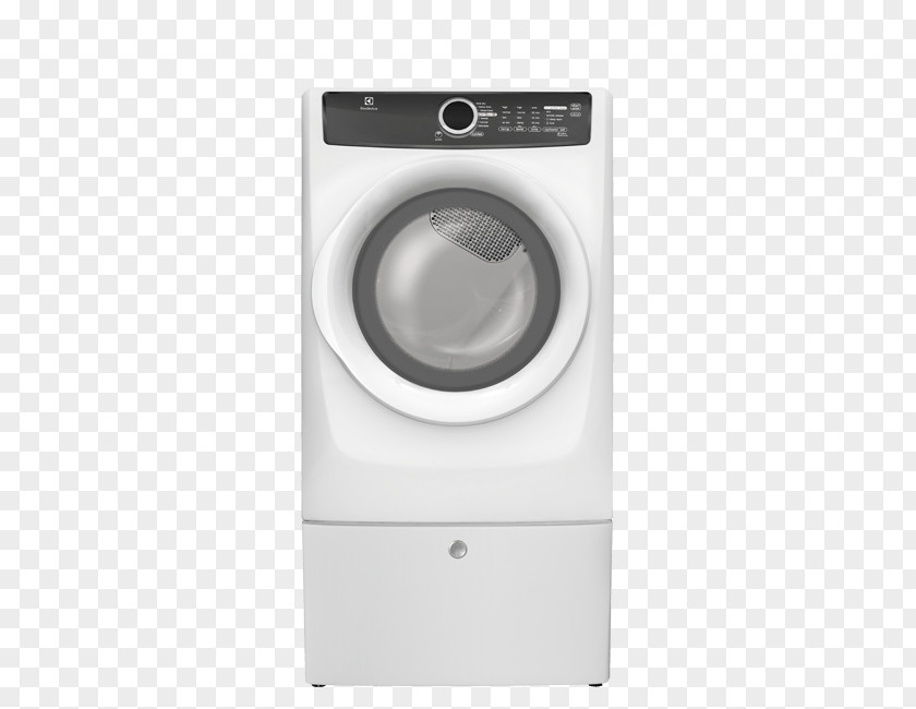 Clothes Dryer Electrolux EFMG417SIW 8.0 Cu. Ft. Perfect Steam Gas Home Appliance Washing Machines PNG