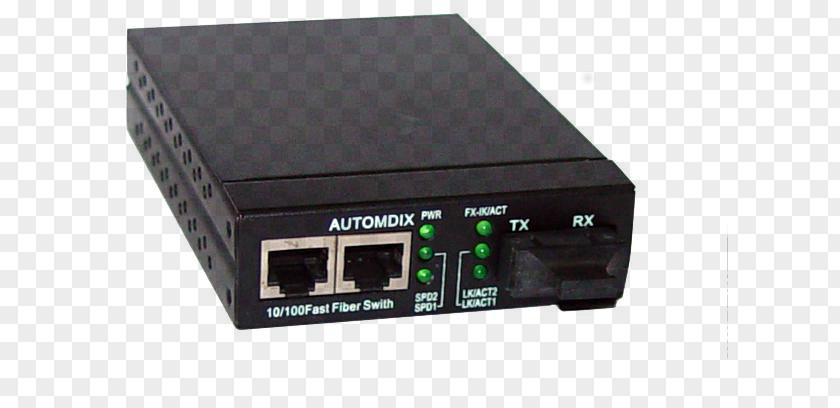 Fiber Optics Media Converter Single-mode Optical Cable Ethernet Hub PNG