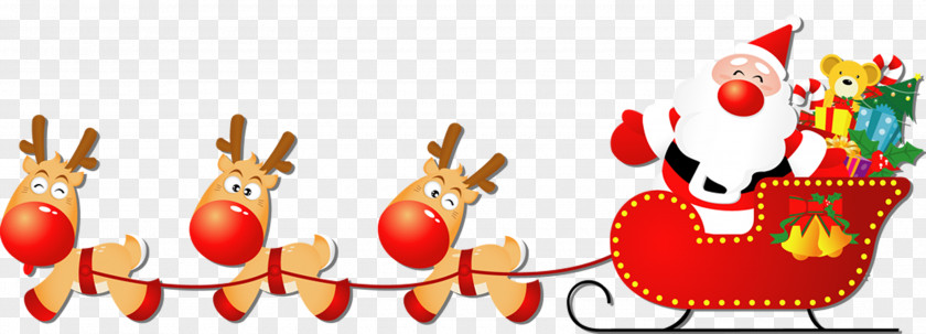 Sale Sticker Santa Claus's Reindeer Sled Christmas PNG