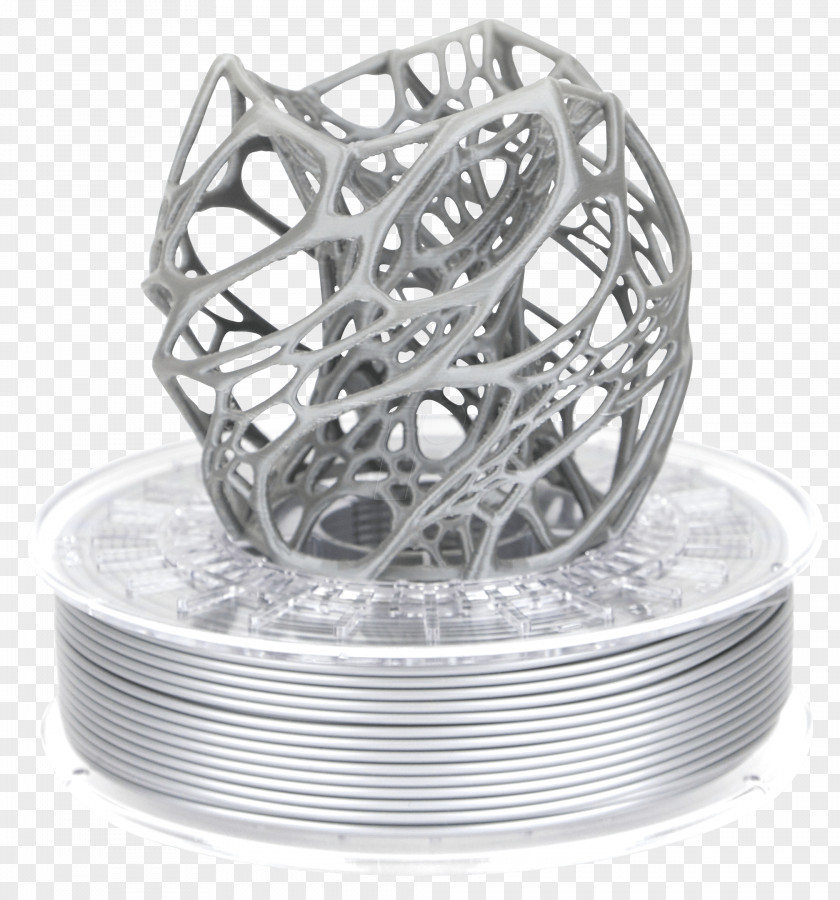 Silver 3D Printing Filament Polylactic Acid Polyhydroxyalkanoates Plastic PNG