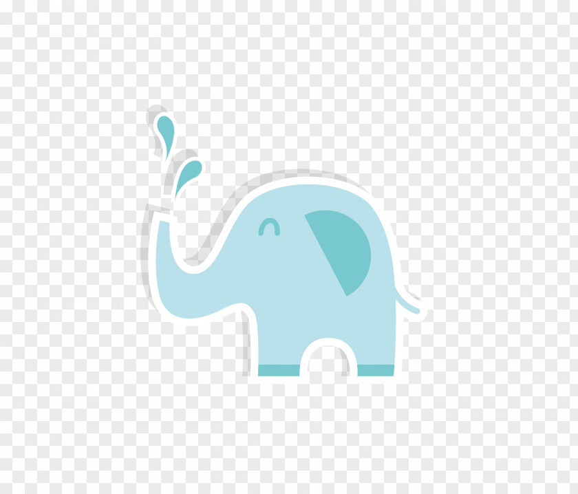 Cartoon Baby Elephant Brand Text Pattern PNG