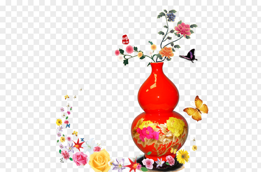 Chinese Style Vase Picture Material PNG