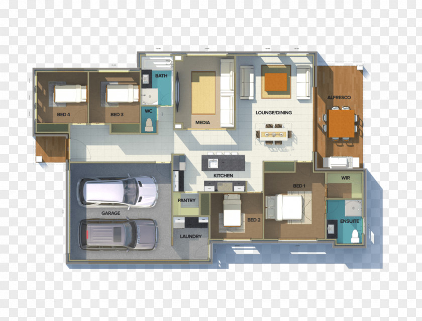 Elegant And Quiet Floor Plan PNG