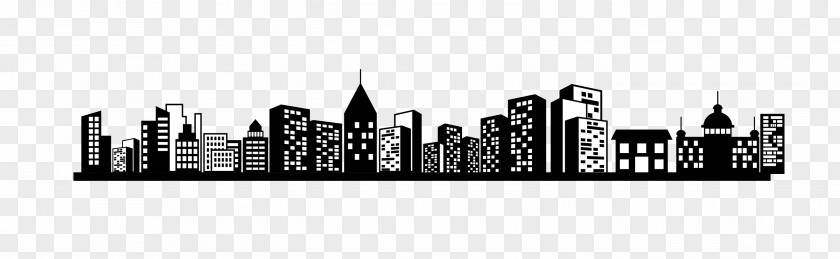 Vector Black Cityscape High Skies Landscape Computer File PNG