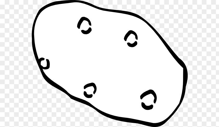 Black And White Outline Baked Potato Mashed Sweet Clip Art PNG