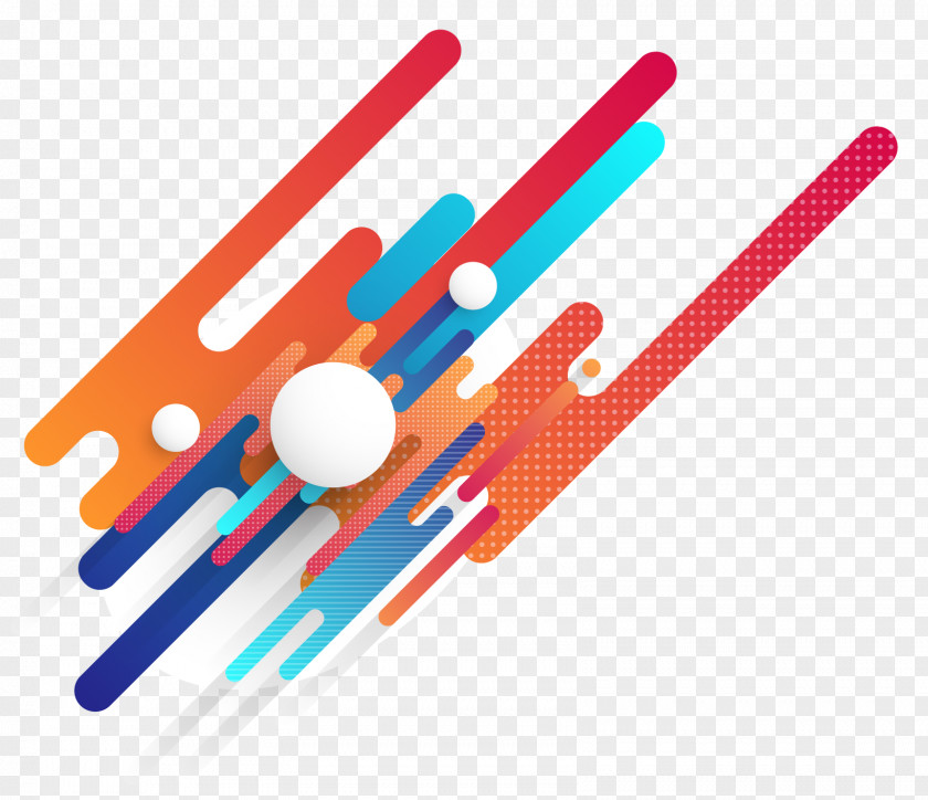 Color Dynamic Line Vector Poster Illustration PNG