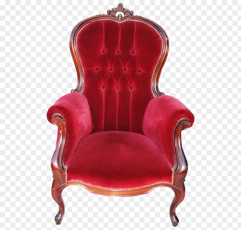 Red Seat Wing Chair Furniture Couch PNG