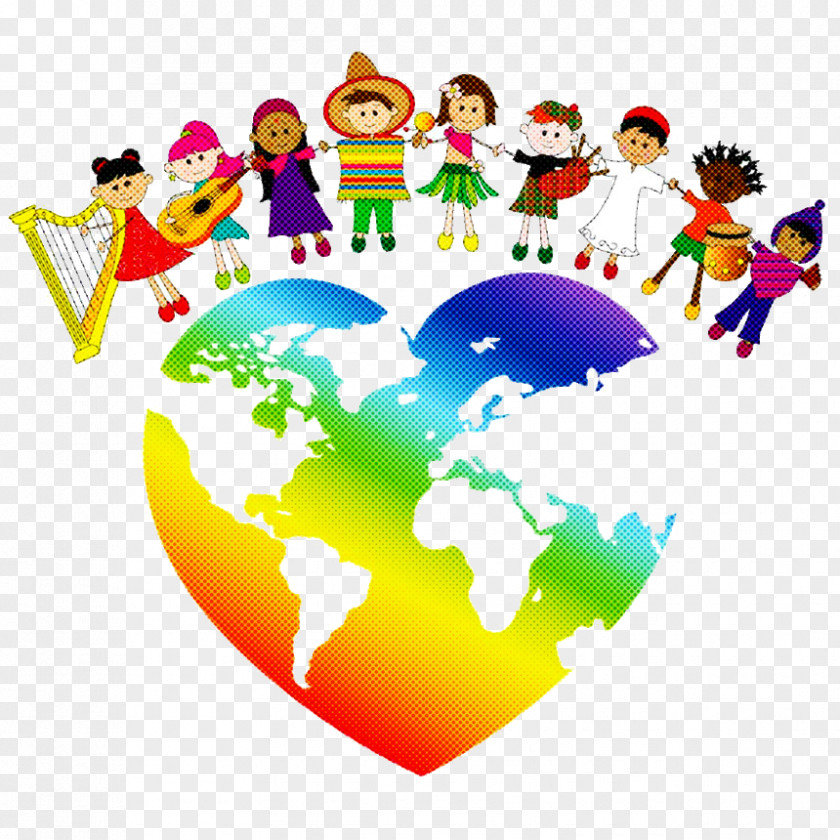 Sharing World Heart Icon PNG