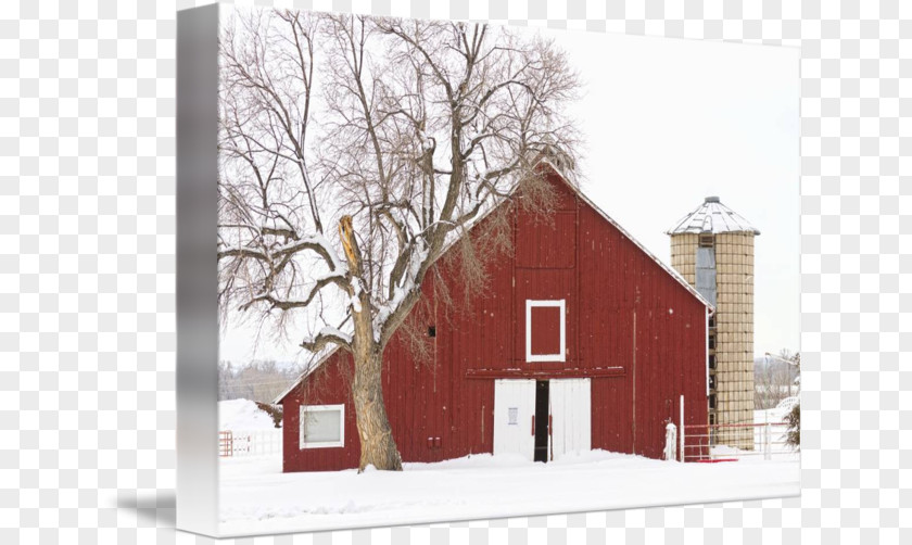 Barn Canvas Print Oil Painting Art Landscape Photography PNG