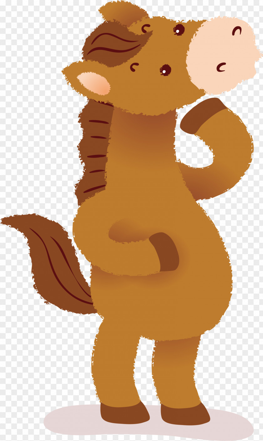 Brown Donkey Vector Clip Art PNG