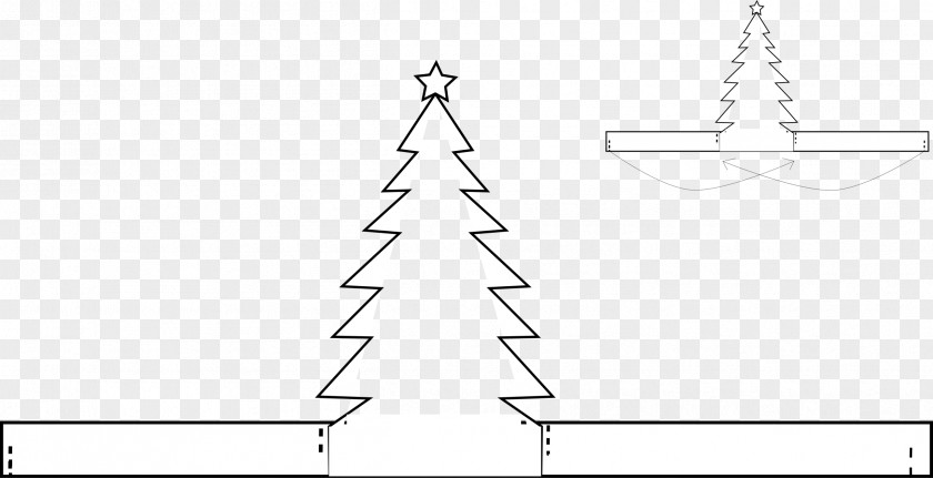 Christmas Tree Paper Drawing Fir Line Art PNG