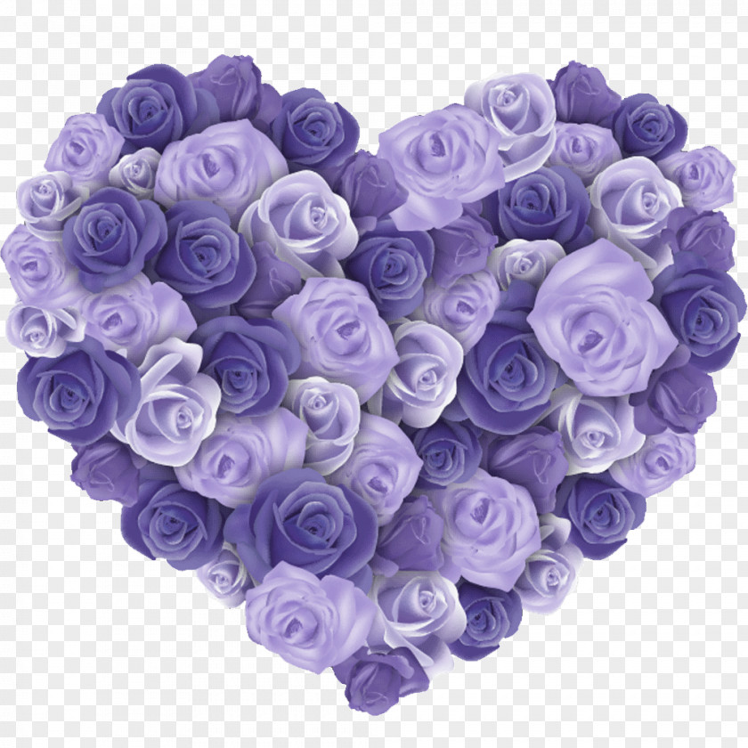 Purple Heart Shaped Rose Decoration Pattern PNG heart shaped rose decoration pattern clipart PNG