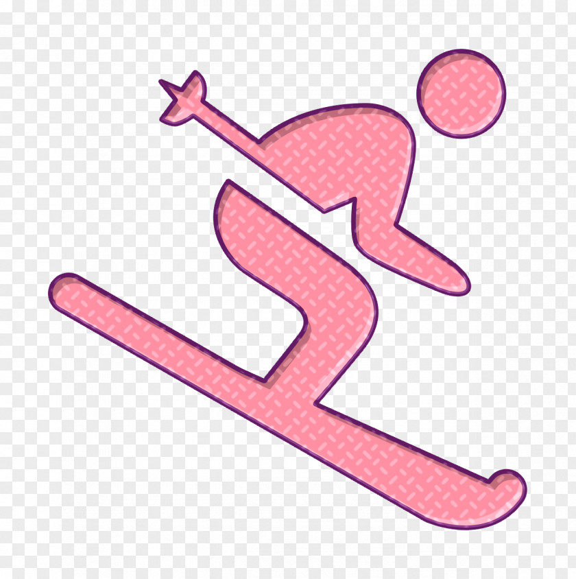 Sports Icon Ski Skiing Stickman PNG