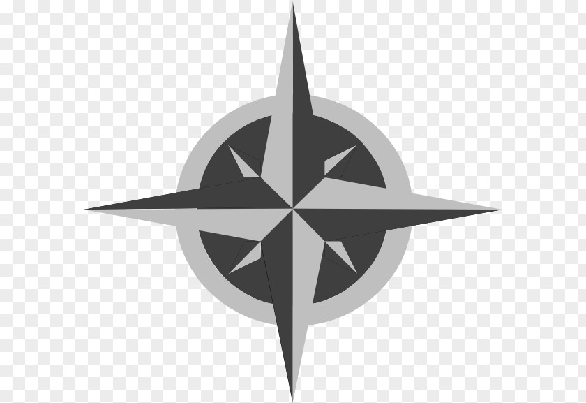 Blank Compass Rose Clip Art PNG