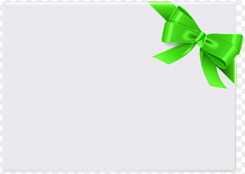 Empty Card With Green Ribbon Clip Art Paper Leaf Font PNG