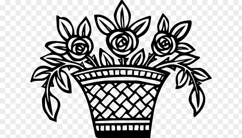 Flower A Basket Of Flowers Drawing Clip Art PNG