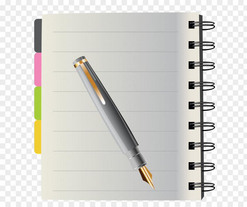 Hoop Notebook Pen Stationery Clip Art PNG