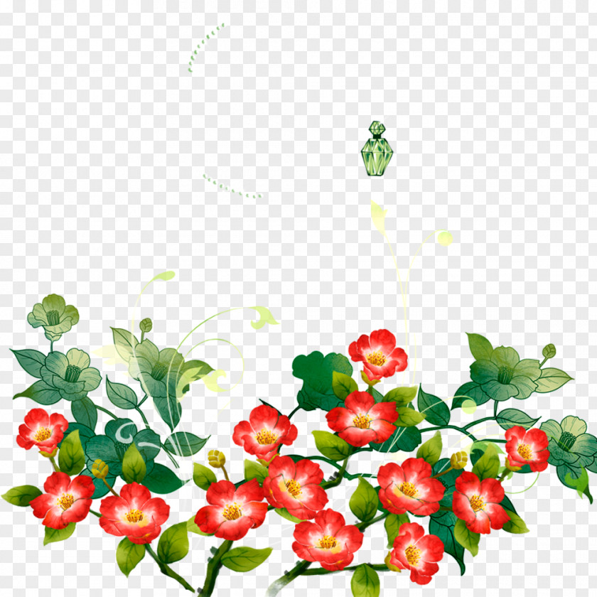 Red Trumpet Floral Design Designer PNG