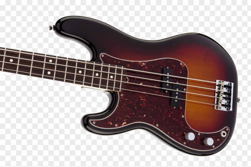 Sunburst Bass Guitar Fender Precision Electric String Instruments Musical PNG