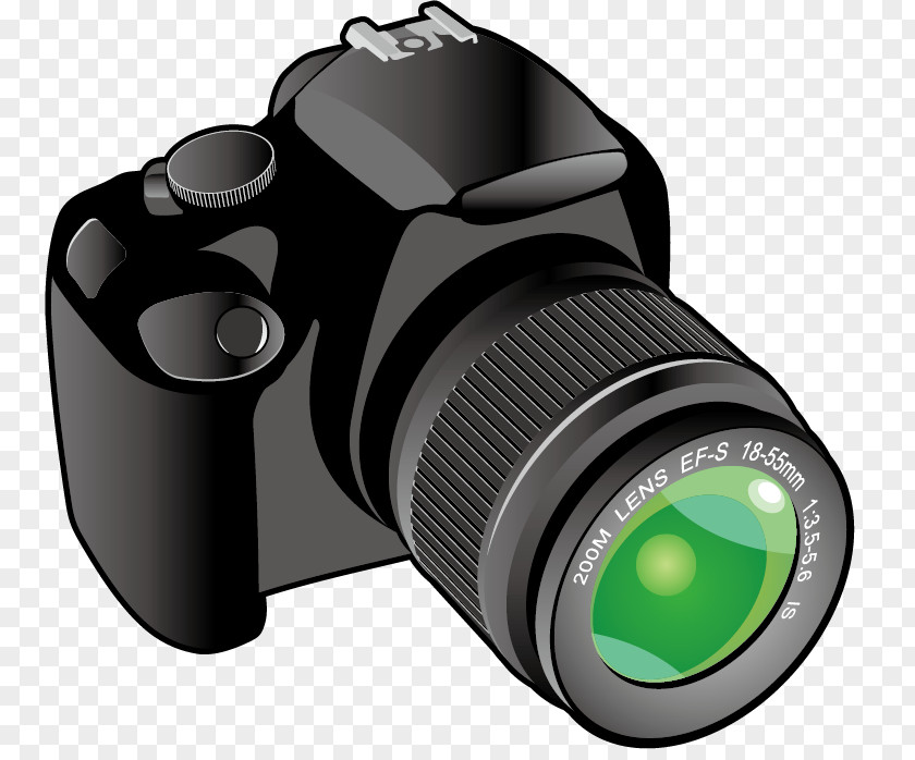 Cartoon High Reflex Camera Lens Clip Art PNG